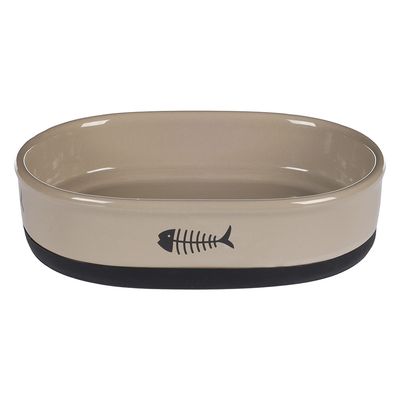 Flamingo Ceramic Bowl Cat Auri 550 ml, L 18.5 x W 13 x H 5 cm