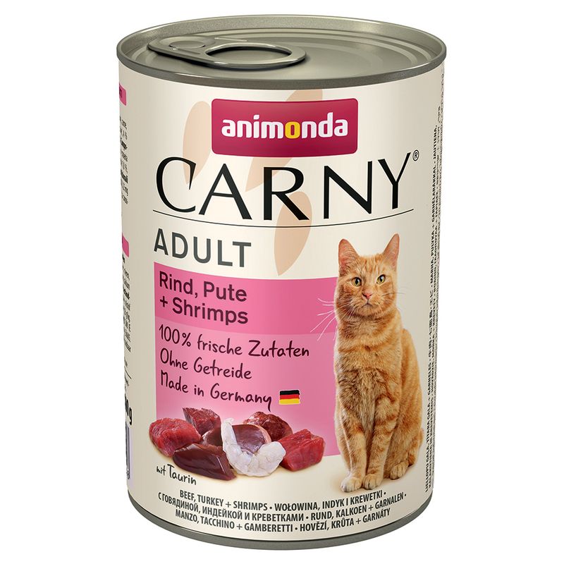 animonda Carny Adult Saver Pack 12 x 400g Poultry & Beef Varieties