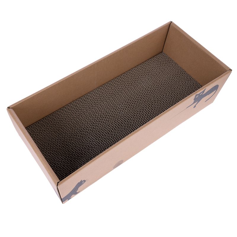 zooplus Basics Box with 4 Scratching Boards 44 x 20 x 12.5 cm (L x W x H)