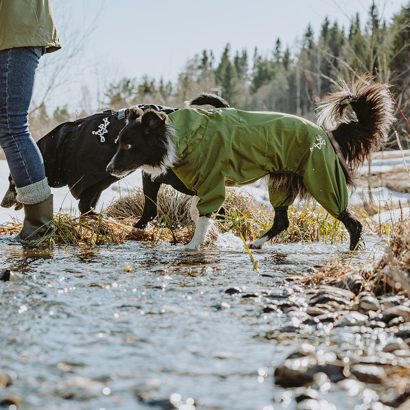 Hurtta Bare Rain Overalls Pine approx. 35cm Back Length