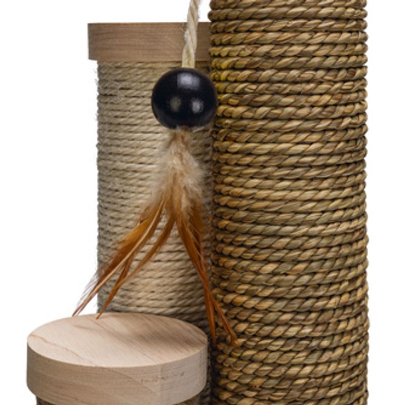 Designed by Lotte Willa Wooden Scratching Post Natural