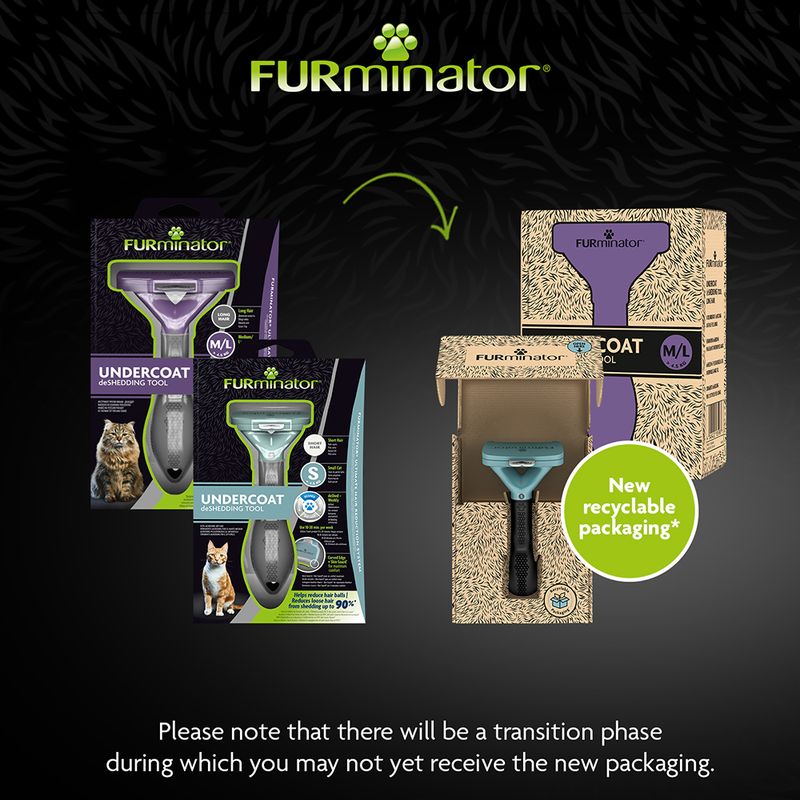 FURminator DeShedding Tool - For Large Cats Long Hair