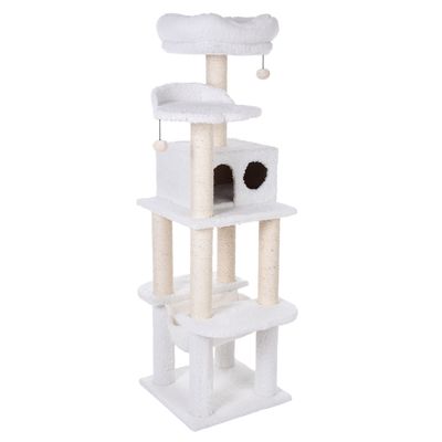 Fluffy II Cat Tree Wool White