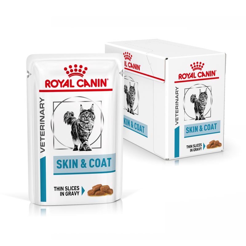 Royal Canin Veterinary Feline Skin & Coat in Gravy 12 x 85g