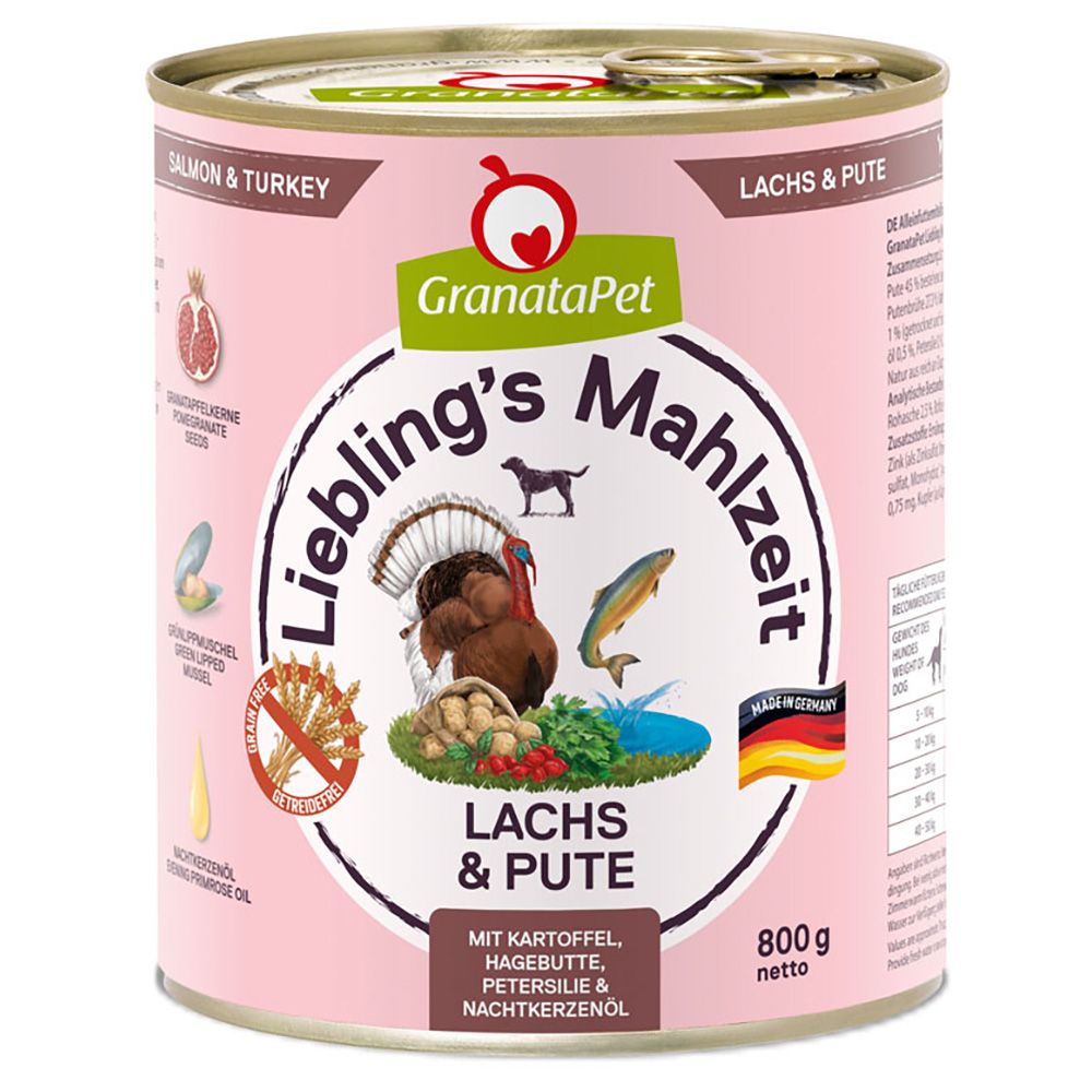 GranataPet Liebling's Mahlzeit 6 x 800g Veal & Rabbit