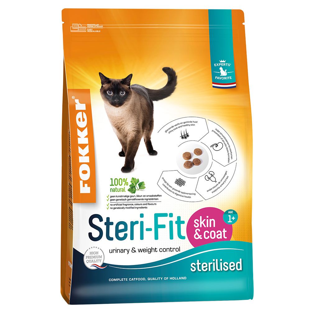 Fokker Cat Steri-Fit Skin & Coat Economy package: 2 x 10 kg