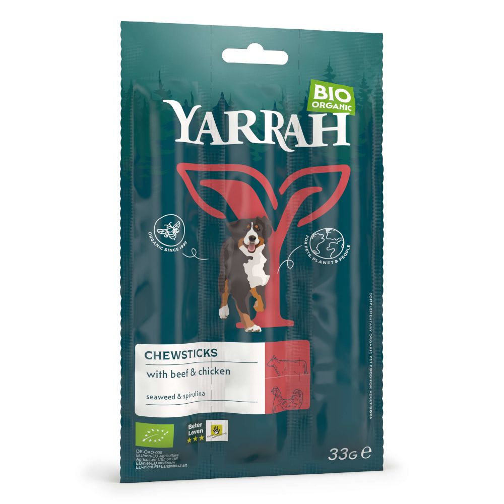 Yarrah Organic Dog Chew Sticks 3 Sticks (3 x 11g)