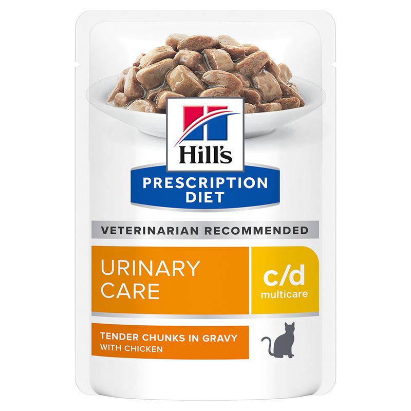 Hill's Prescription Diet Feline c/d Multicare Urinary Care - Chicken 12 x 85g Pouches