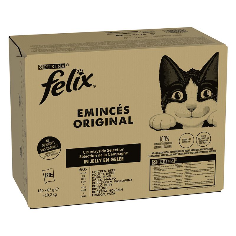 Felix Pouches 120 x 85g Beef & Chicken