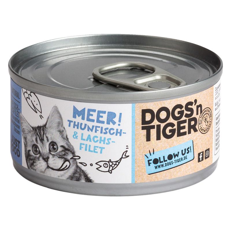 Dogs'n Tiger Cat Filet 12 x 70g Tuna & Salmon Fillet