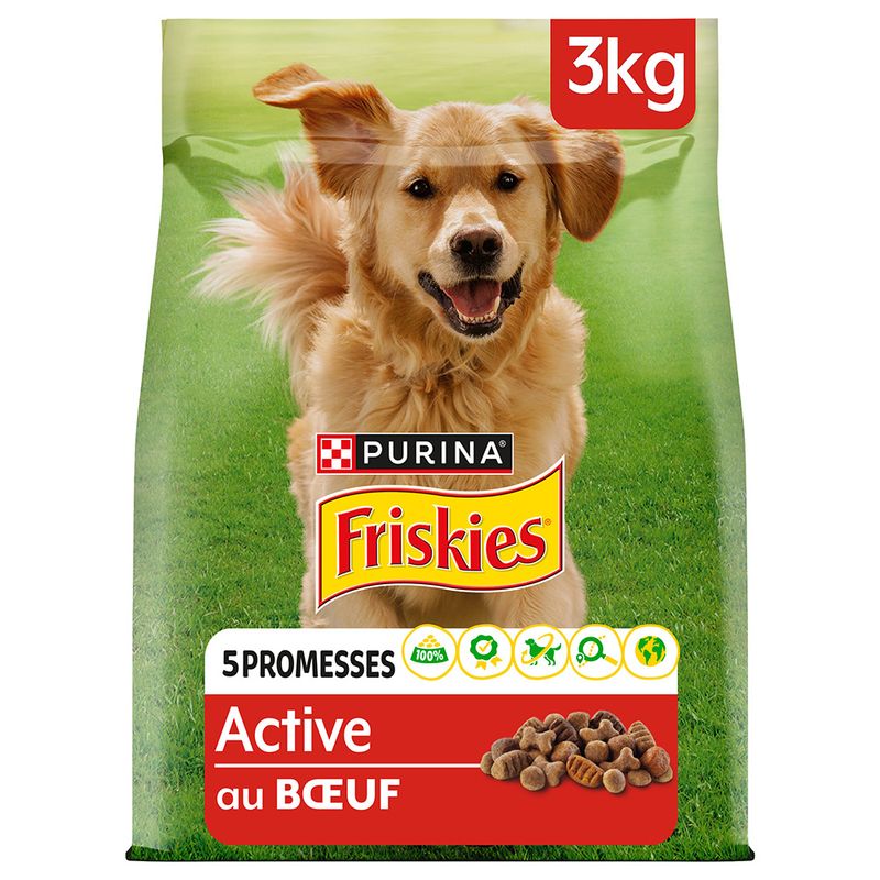 Purina Friskies Adult Dog Active with Beef 3kg