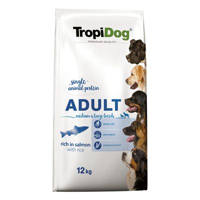 Tropidog Premium Adult Medium & Large Salmon 12kg