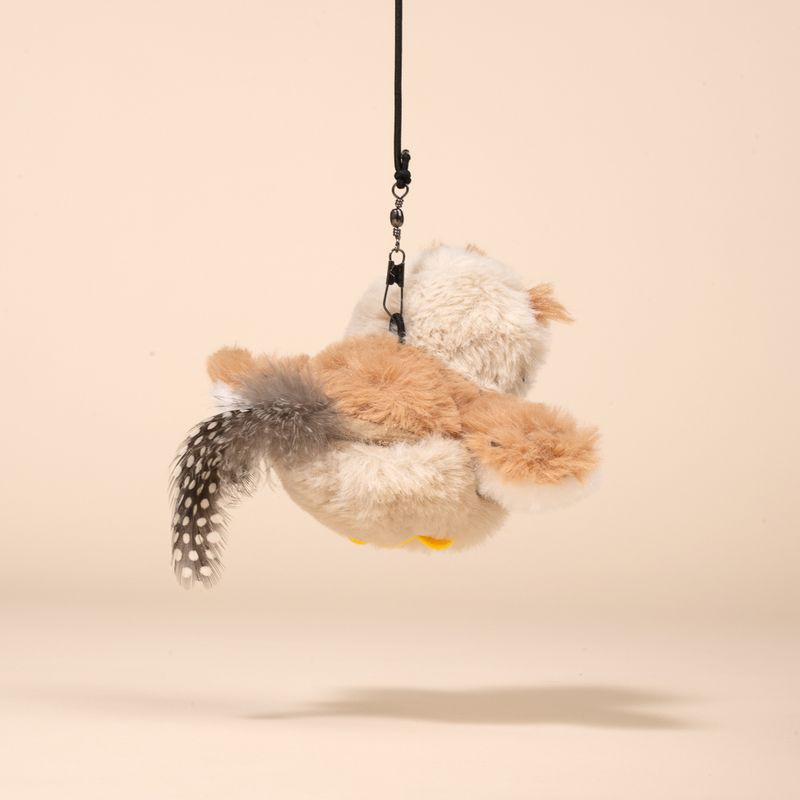 TIAKI Electronic Cat Dangler Toy Owl with Feathers 1 Dangler Toy