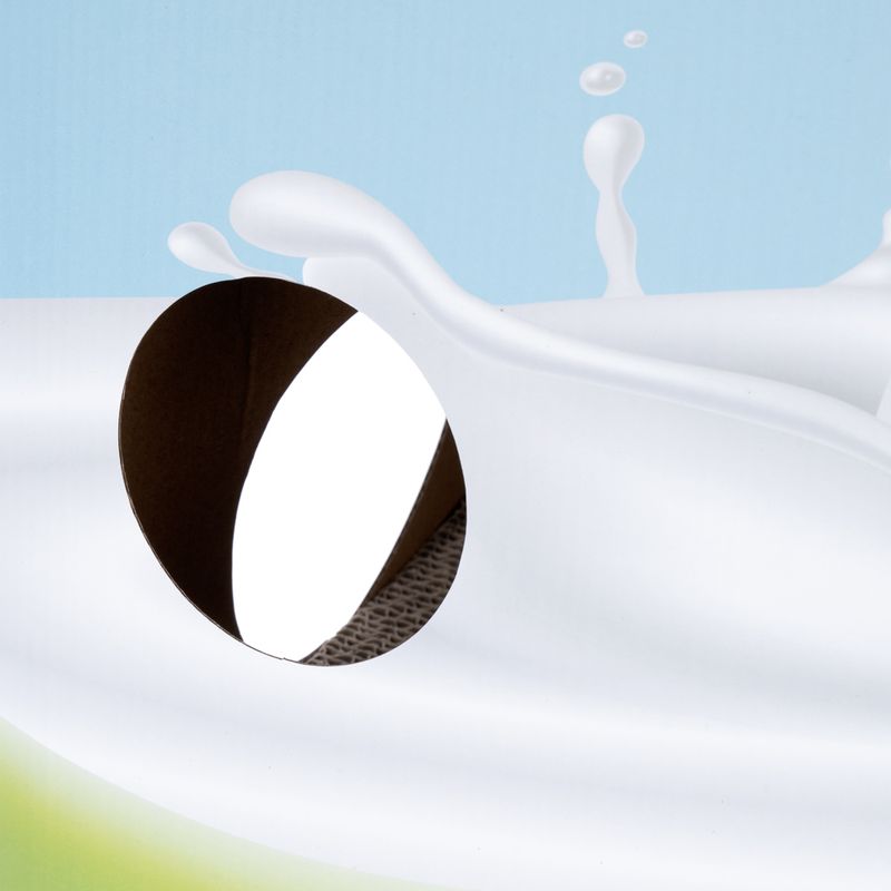 TIAKI Milk Carton Cat Cave & Scratching Furniture 33 x 31 x 55 cm (L x W x H)