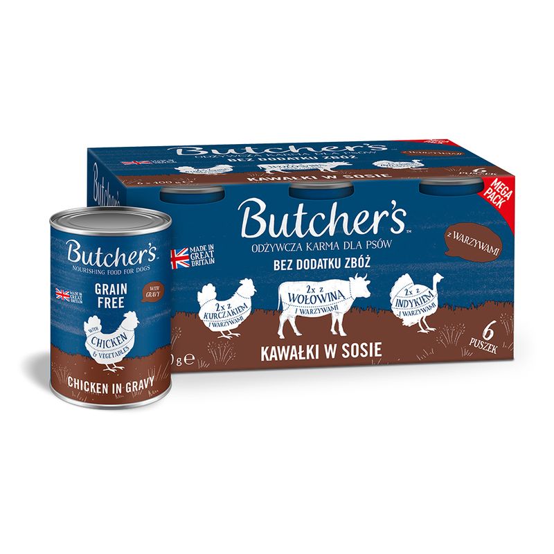 Butcher's Original Grain-Free Saver Pack 12 x 400g Mixed Pack (3 Varieties)