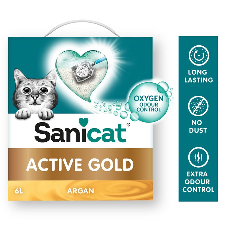 Sanicat Active Gold Clumping Cat Litter 6l