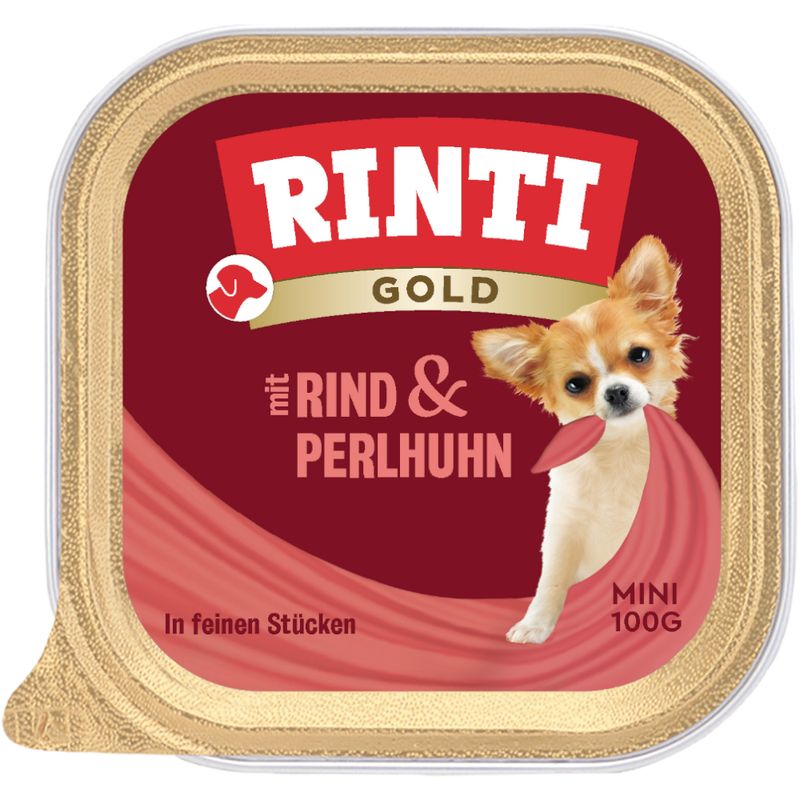 RINTI Gold Mini Trays 6 x 100g Beef & Guinea Fowl
