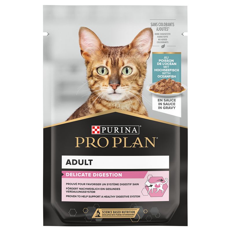 PURINA PRO PLAN Cat Adult Delicate Digestion 6 x 85 g Turkey