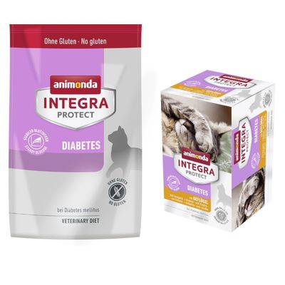 Animonda Integra Protect Dry Cat Food + Wet Cat Food - Bundle Price! Adult Urinary (1.2kg) + Chicken Urinary Struvite Stone (6 x 100g)