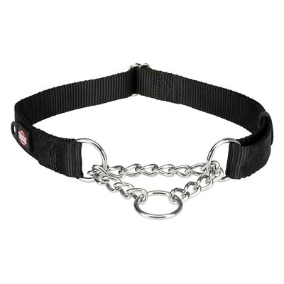 Trixie Premium Pull Stop Dog Collar - Black Size S–M: 30–40cm neck circumference, 15mm (W)