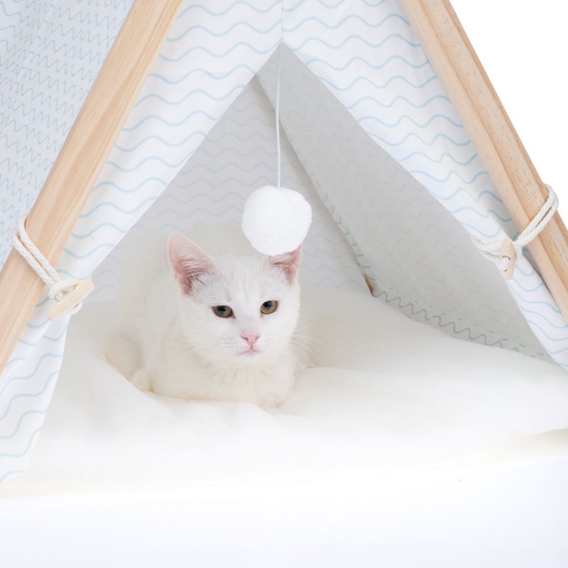 TIAKI Blue Wave Cat Teepee 56.5 x 61.5 x 61 cm (L x W x H)
