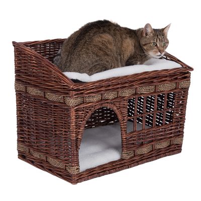 Pueblo Cat Den Beige - 56 x 36 x 42 cm (L x W x H)