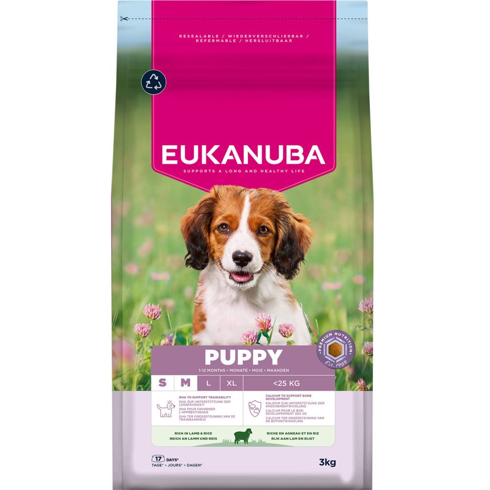 Eukanuba Premium Nutrition Puppy Small & Medium Breed Lamb & Rice 3kg