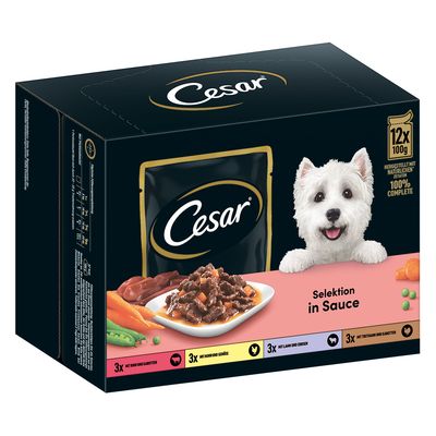 Cesar Selection Meat & Vegetables in Sauce 12 x 100g