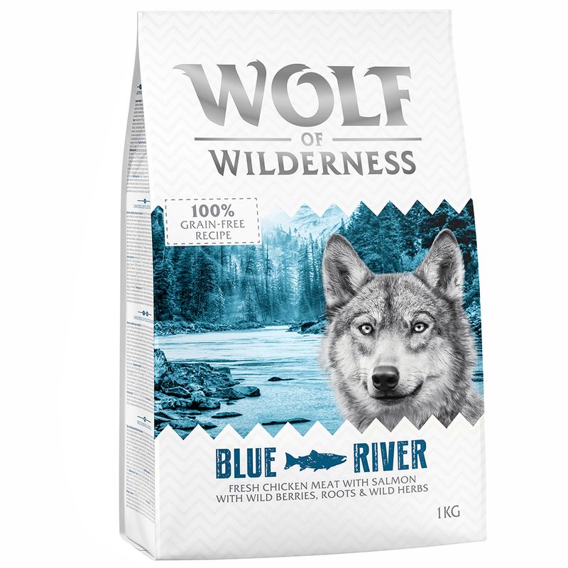 2 x 1kg Wolf of Wilderness Dry Dog Food - Try Now! Adult \