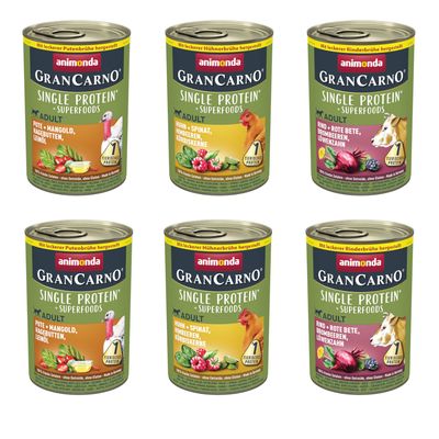 animonda GranCarno Superfoods Adult Mixed Pack 6 x 400g
