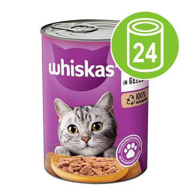 Whiskas 1+ Cans Saver Pack 24 x 400g Salmon in Jelly