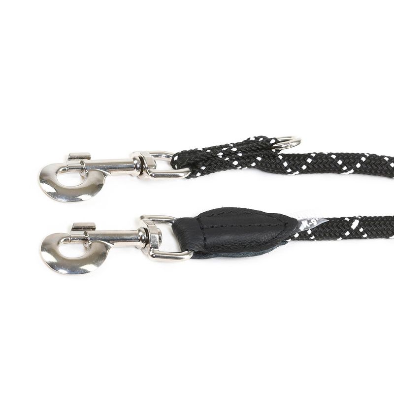 JULIUS-K9 IDC® Adjustable Rope Lead Black: 220cm Length, diameter 12mm