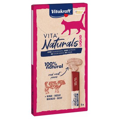 Vitakraft Vita Naturals Liquid-Snack - Beef 5 x 15g