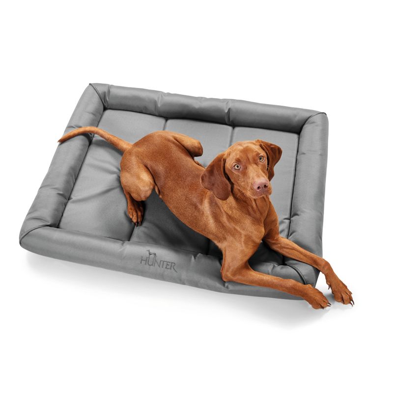 HUNTER Dog Mat Vermont - Grey Size M: 90 x 60 x 7cm (L x W x H)