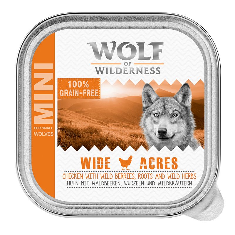 Wolf of Wilderness Adult Saver Pack 24 x 150g Mixed Pack: Chicken, Fish, Pork