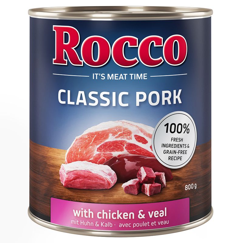Rocco Classic Pork 6 x 800g Beef & Chicken