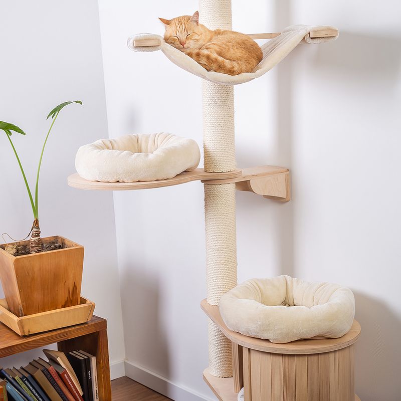 Natural Paradise Wall Scratching Tree - Magnolia Cream