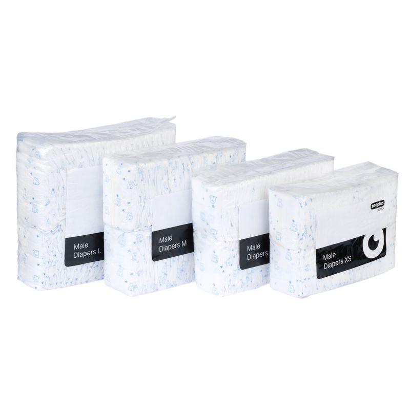 zooplus Basics Male Dog Nappies Size S: 32 - 44cm, 50 Nappies