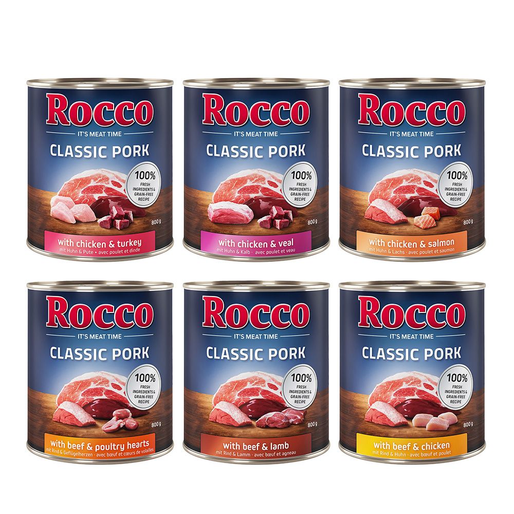 Rocco Classic Pork 6 x 800g Beef & Chicken