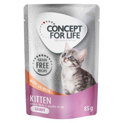 Concept for Life Kitten Salmon Grain-Free - in Gravy 12 x 85g