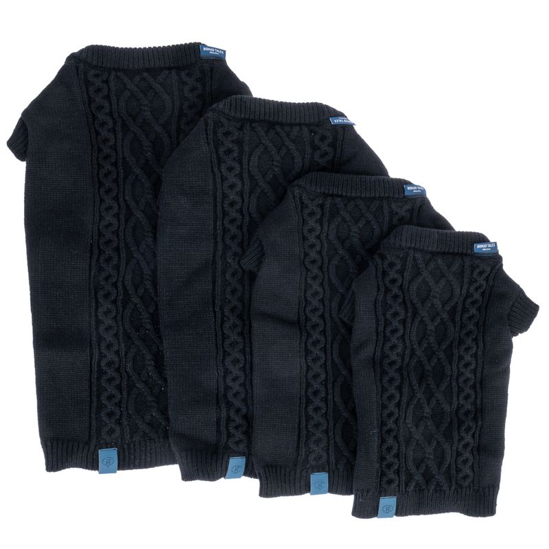 Nomad Tales Blush Dog Jumper - Ebony approx. 35cm Back Length