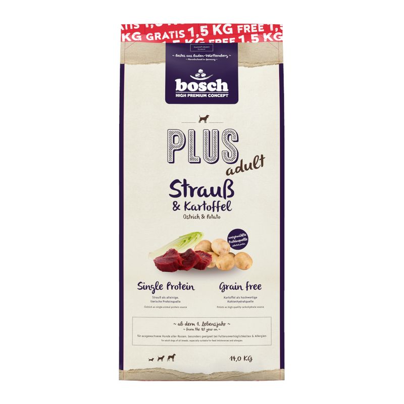 bosch Plus Ostrich & Potato HPC Dry Dog Food 12.5kg