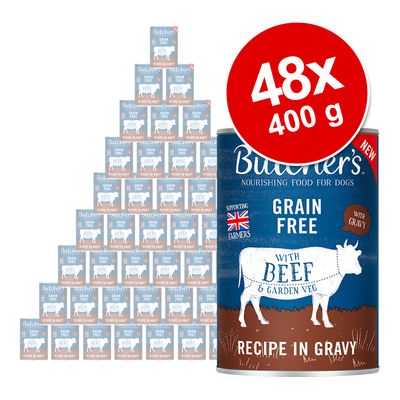 Butcher's Original Grain-Free for Dogs Saver Pack 48 x 400g Beef in Sauce