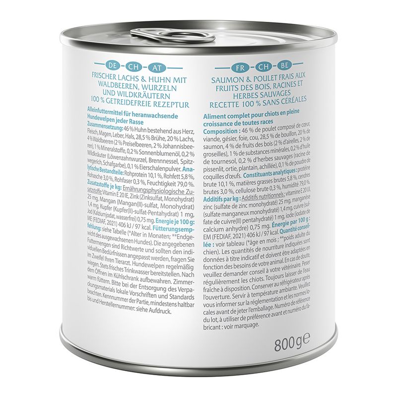 Little Wolf of Wilderness 6 x 800g Wild Hills Junior - Duck & Veal