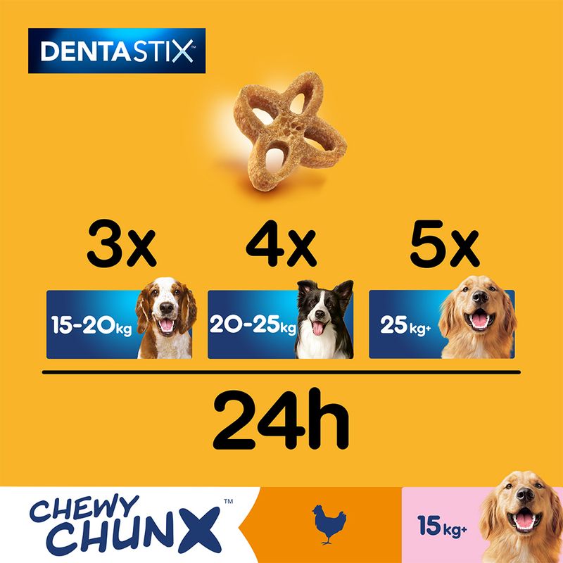 Pedigree Dentastix Chewy Chunx Mini Dog Snacks with Chicken 68g (for small dogs)