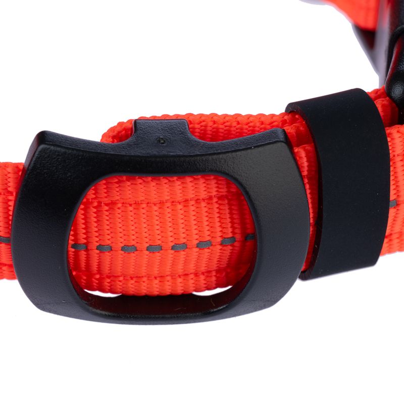 Nomad Tales Spirit USB LED Nylon Collar - Orange Size S: Neck circumference 34-41cm