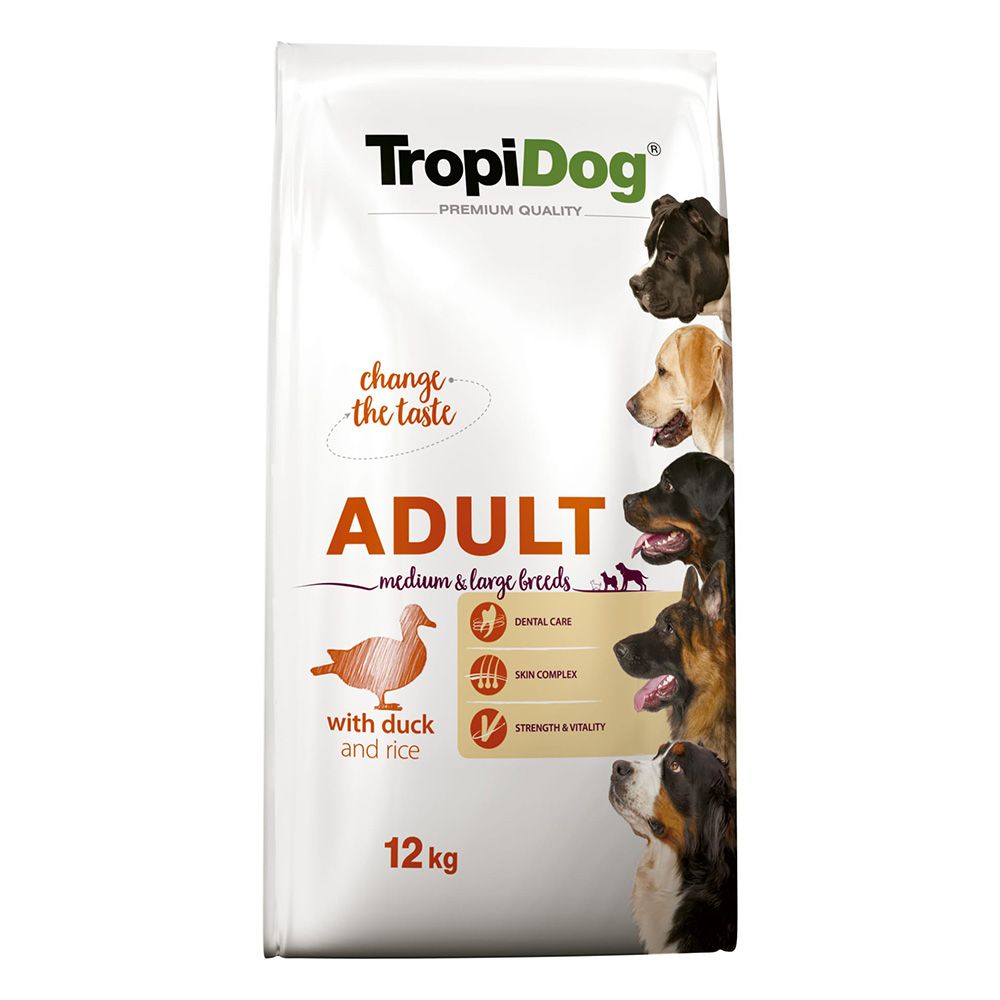 TropiDog Premium Adult Medium & Large Duck & Rice 12kg