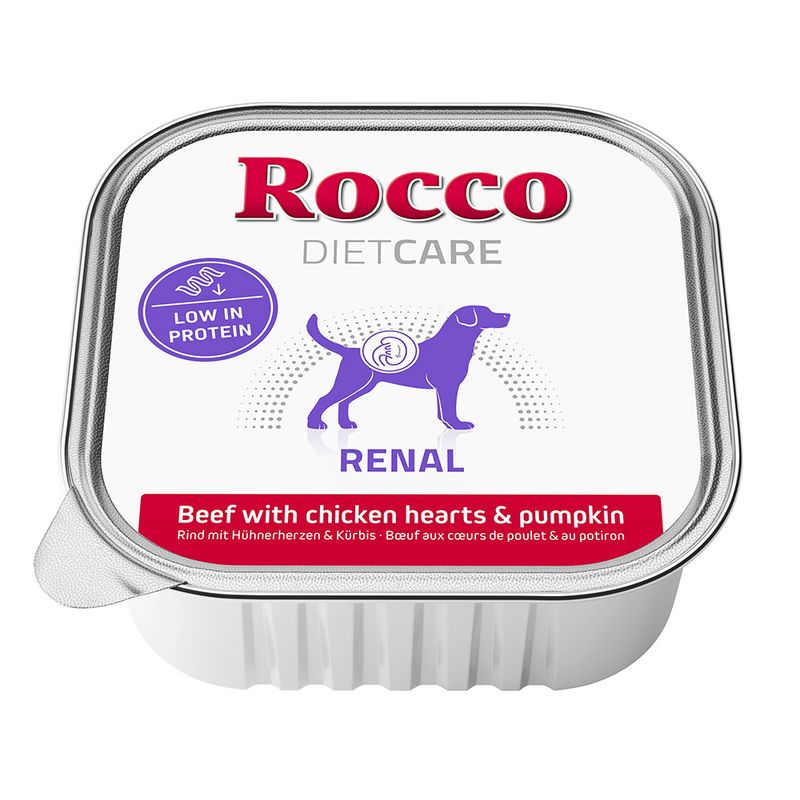 Rocco Diet Care Renal - Beef with Chicken Hearts & Pumpkin 10 x 150g 10 x 150g