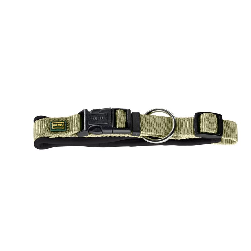 HUNTER Neoprene Collar Vario Plus - Olive/Black Size S: 30-35cm Neck Circumference, 15mm Wide