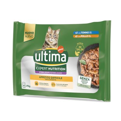 Ultima Cat Expert Nutrition Difficult Appetite Tuna & Chicken 4 x 70g